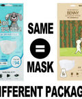 Kids KF94 Face Mask For Protection White 20 Pack Made In Korea Premium KF94 Certified Dust Mask packaging comparison
