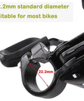 Close-up of bike shifter clamp 22.2mm, part of Three By Seven Or Three By Eight Speed Bike Shifters And Brake Levers With Gear Indicator And Included Cables For Mountain And Road Bikes
