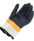 Viper Double Coated PVC Work Gloves With Safety Cuff Black Heavy Duty Grip For Wet Conditions Sand Finish For Superior Traction Pack Of 12 Size Large Comfortable