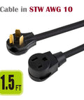 Beefy NEMA 10-30P To 6-50R Welder Adapter Cable 30 Amp Dryer Plug To 50 Amp Welding Receptacle 250V Power Converter