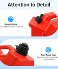5 Liter Fuel Storage Tank With Bleed Valve And Transfer Pump, Portable Gas Jug detail showing bleed valve and fuel tank cap