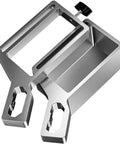 Level Mount Holder For Packout Tool Boxes And Organizers Compatible With All Aluminum Rail Packout Systems Safely Holds Levels Up To 2.8 Inches Wide By 1.5 Inches Deep Includes Set Screws Left Side Mount Upgrade in silver 6061 aluminum.
