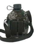 Camouflage Insulated Water Bottle 1L With Strap And Thermal Lining Rugged Aluminum Hydration Flask For Hiking And Climbing Adventures