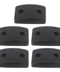Five Pack Rubber Shock Absorbing Pads For Gym Weight Stacks And Home Furniture Anti Slip Feet Bumpers With 12mm Holes Durable Black Vibration Dampers