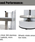 Top Shelf Buttercream Smoothing Machine With 35CM Adjustable Turntable and Thin Metal Blade for cake decoration performance details.