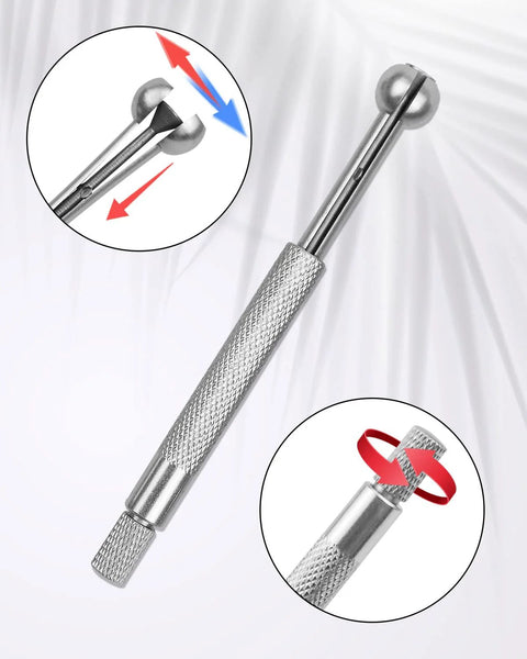 4-piece ball-type telescoping gauge set with knurled steel handles and ball ends for gap measurements