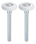 2-Pack Nylon Garage Door Rollers With Quiet 1.8 Inch Wheels And 4.3 Inch Stems, Heavy Duty High Load 11 Ball Sealed Bearings, White