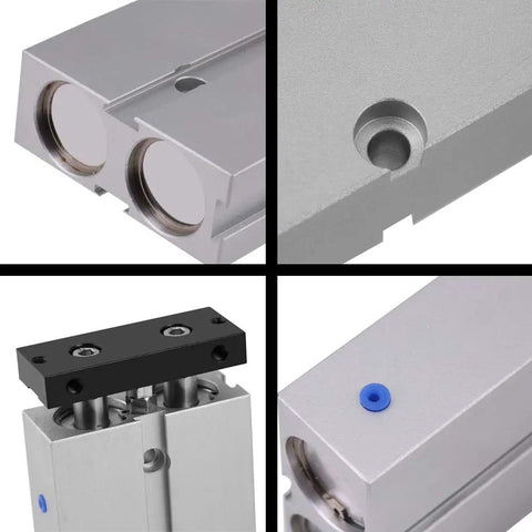 True Shop Grade Double Acting Pneumatic Air Cylinder Forged From Heavy Duty Aluminum Alloy Featuring A Smooth 100Mm Stroke And Tight 20Mm Bore Built To Handle The Daily Grind In Any Local Garage