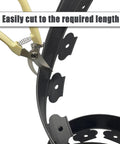 Scissors cutting Black Landscape Edging Kit 20 Ft With 20 Spikes 2 Inch Tall Plastic Garden Border For Landscaping Flower Beds And Lawn Durable PE Material Cut To Fit No Fuss Easy Install