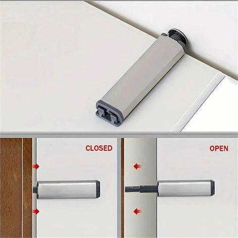 Magnetic Push Latch Locks With Soft Close And Touch Release For Kitchen Cabinets And Drawers, No Fuss Install For Wardrobe And Home