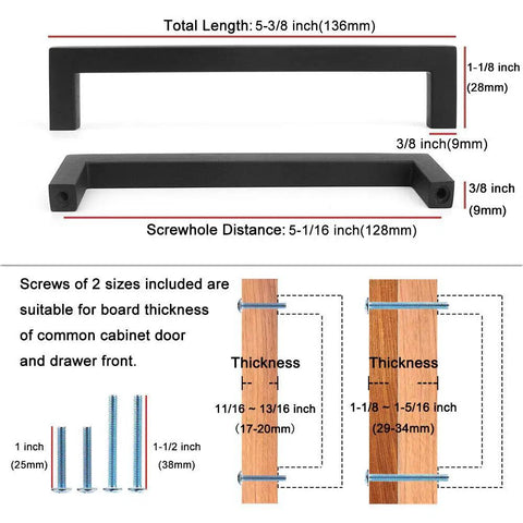 Solid Square Oil Rubbed Bronze Cabinet Handles 5 Inch 20 Pack For Kitchen Cabinets Drawers Dresser Cupboard Bedroom Bathroom Hardware Built To Last With Smooth Edges And Easy Install Dope Look diagram