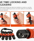 Half Inch Socket Holder Keychain 5 Pack with heavy duty quick release clip locking mechanism shown with one hand use