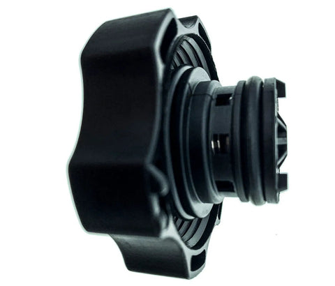 Universal Radiator Coolant Reservoir Cap Fits Chevy GMC Buick Cadillac Cars And Trucks Easy Install No Fuss Tight Seal Side View