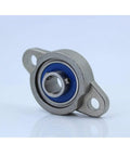 Premium Stainless Steel Bearing Housings SKFL006 For 30mm Shaft Size Pillow Block Units With SSKFL006 Design Handling Heavy Loads Like A Boss And Comes Ready To Install With Included M10 Bolts For Quick Setup On Any Rig Or Work. stainless steel pillow block bearing, 30mm bore, front view