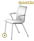 QuickClick Felt Gliders For Furniture And Chairs Replacement Set Of 8 Interchangeable 15 mm Diameter Easy Install For Smart Bases SYNO Felt