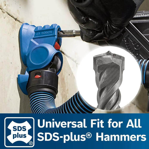 Bosch 7‑pc SDS-Plus Bulldog rotary hammer bit set, blue, side view