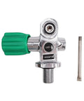 Black M18 DIN Yoke Tank Valve for Scuba Diving Reducing Valve Durable Underwater Air Cylinder Regulator Accessory, green handle