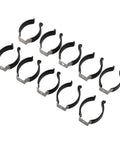 Stainless Steel Spring Terry Clips With Narrow Base And Rubber Grip For Secure Tool Holding In Garage Or Workshop, Fits 20mm To 30mm Tools, 10 Pack Durable Steel Construction, Corrosion Resistant, Non Marring Grip, black stainless clips