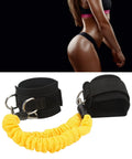 Ankle Resistance Bands For Booty Lift And Leg Workout Glute Activation Bands for home fitness with black straps and yellow bands