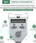 Front view of Next-Level Pupillometer With Adjustable Nose Pad And Brightness Control Pro-Grade Pupil Distance Meter for eye exams.