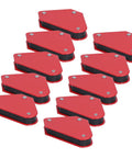 Super Cool Mtlavishness Welding Magnet Set With 10 Pcs Multi Angle Fixed Soldering Tools featuring red triangular magnets for metal holding.