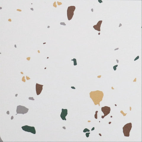 Close-up of colorful design on Terrazzo Peel And Stick Floor Tiles 12x12 Inch 32 Pack Waterproof Vinyl Sheet Flooring For Bathroom And Kitchen