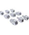 Battle Ready 3 4 Inch Drive Impact Hex Driver Set With M16 And M18 Spline Bits, nine chrome moly sockets displayed.