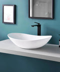 Large Oval Vessel Sink 24 Inch By 13.8 Inch White Ceramic Above Counter Bathroom Sink With Pop Up Drain Modern European Style Vessel Bowl