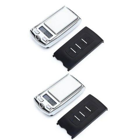 Pocket Scale Two Piece Set with 200g Capacity and 0.01g Readability, mini car key sized LCD digital balance for jewelry