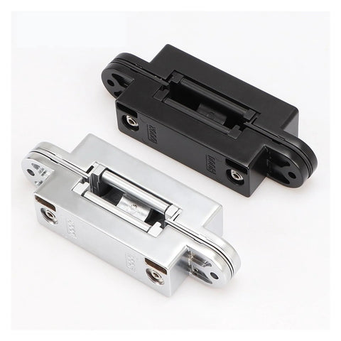 Black Invisible Door Hinge 180 Degree Hidden Folding Hinge With Three Dimensional Adjustable Design For Quiet Smooth Operation