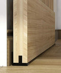 Bottom Floor Guide For Sliding Barn Door Adjustable Wall Mount No Ground Drilling Black 1 Piece made of metal and steel