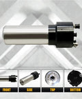 Heavy Duty 2200W Water Cooled CNC Spindle Motor Cruises At 24000 RPM With No Sweat Cooling Rock Solid 80Mm Shaft in multiple views.