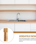 Brass Shelf Pins 4 Pack Anti Loosening Furniture Cabinet Shelf Support Pegs Heavy Duty Antique Style with kitchen shelf image