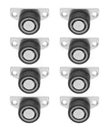 8 Pack Nylon Single Wheel Screen Door Rollers With Galvanized Wheel Side Mount For Sliding Doors And Furniture Wardrobe Cupboard Closet Electroplating Pulley System Wear-Resistant Anti-Corrosion Rust-Resistant, front view
