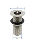 Stainless Steel Bar Sink Drain 1 Inch NPS Fits One And Three Eighths Inch Sink Opening 3.25 Inch Pipe Length Commercial Grade