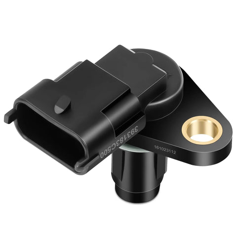 Drop In Camshaft Position Sensor For Hyundai Santa Fe 3.3L Azera 3.3L Genesis Coupe 3.8L Kia Sedona 3.3L V6 2015 To 2018 Sorento 2014 To 2016 Fits 393183C500 Replacement PC946 black sensor with gold mounting insert