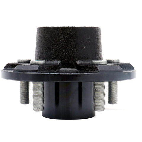 Trailer Hub Spindle Kit Five Bolt On Four And A Half Inch Bolt Circle For Three Thousand Five Hundred Pound Axles With One And Three Eighths To One And Sixteenth Inch Tapered Spindles Set Of Two front view