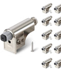 10 Piece Soft Close Cabinet Door Dampers Universal For Cabinets Wardrobes Kitchens And Bookcases Hydraulic Buffer For Silent No Slam Door Closing With Self Closing Mechanism, showing nickel finish dampers and screws.