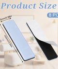 Self Adhesive PTFE Furniture Sliders 8 Pack Rectangle Glides Move Heavy Gear Smooth As Butter Chair Pads For Carpet And Hardwood Floors size illustration showing dimensions