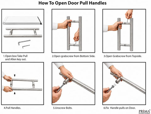 How To Open Door Pull Handles diagram for Heavy Duty Satin Round H Type Door Pull 60 Inch Length With 150 mm Bolt 304 Stainless Steel Indoor Outdoor Ready Premium Decorative Hardware For Modern Doors Easy Install Built To Last