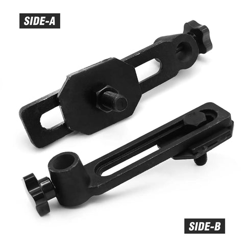 Side A and B of Cast Iron Lathe Tool Holder Base With 25mm Hole Diameter For Woodworking And Turning Projects Built Like A Tank Durable DIY