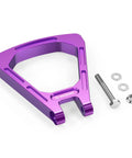 Rear Linkage Beefed Up Shock Absorbing Triangle Bracket Heavy Duty Off Road Upgrade With 3mm Thickened 6mm Wider Walls Inner Surface Thickened 5mm And Moved Out 10mm For Maximum Impact Protection purple 6061 aluminum bracket with bolt