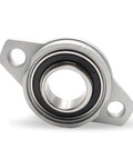Heavy Duty 8mm Shaft Mount Self Adjusting Pillow Block Flange Bearings Zinc Alloy Diamond Seat Steady Rotary State Wear And Rust Protection Smooth Rotation Under Load Sealing Blocks Dirt For Heavy Work Where You Dont Care About Failures Anymore, front view