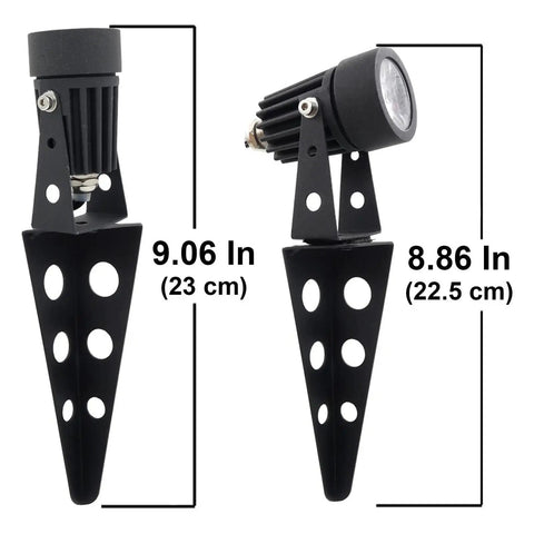 4-Spotlight Mini Solar Powered LED Spotlight Kit For Outdoors With Warm White Light, Black Finish, Durable 8W Monocrystalline Panel, Long-Lasting Battery, Easy Mount Landscape Downlights For Garden, Yard, Path And Patio