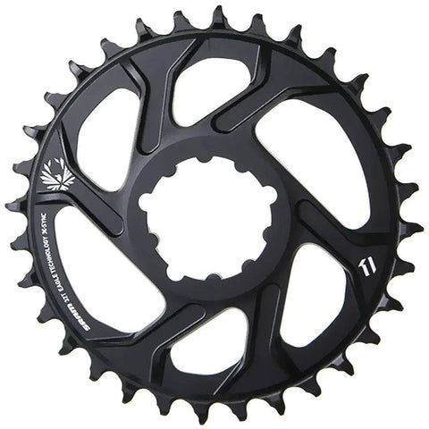X Sync 2 Eagle Direct Mount Chainring 30T Boost 3mm Offset CNC Machined Aluminum for 12 Speed MTB, black, 3-bolt design
