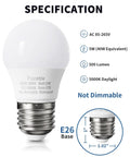 Super Bright 5W LED Refrigerator Light Bulb With E26 Base 120V 5000K Daylight Not Dimmable Replaces 40W Incandescent