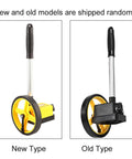 CFTGIW High Measuring Wheel Foldable Handle TPR Material Distance Wheel shown in new and old models side by side.