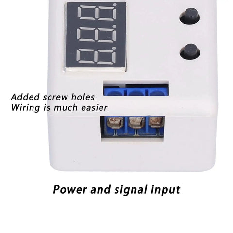 Adjustable Delay Timer Relay Module For Automation Projects, Industrial Grade DC 12V Controller With screw terminal and display