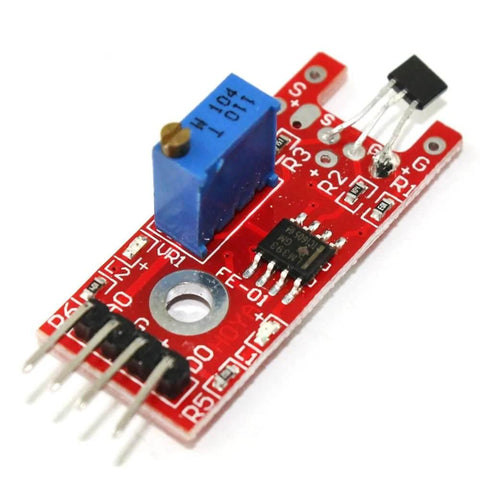 3 Pack Linear Magnetic Hall Switches Sensor Module for speed counting, easy plug and play DIY starter kit, close-up view of sensor