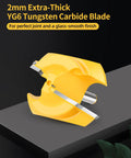 2mm extra-thick YG6 tungsten carbide blade for precision cuts in Pro Level 3 Piece 45 Degree Lock Miter Router Bit Set.